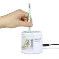 Asztali élező "PS12-USB", fehér, 2 lyuk, akkumulátor/USB, RAPESCO